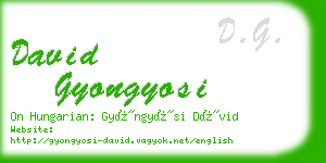 david gyongyosi business card